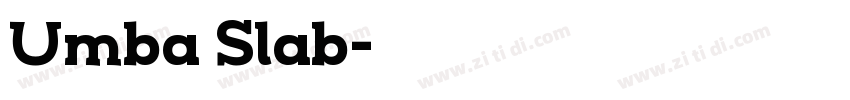 Umba Slab字体转换